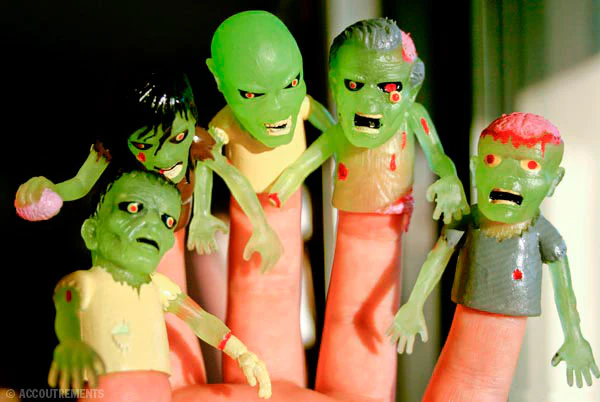 Glow Zombie Finger Puppets - Bulk Box - Image 3